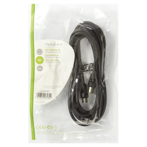 ΚΑΛΩΔΙΟ ΚΕΡΑΙΑΣ ΤΗΛΕΟΡΑΣΗΣ NEDIS CSGL40000BK15 RF MALE - FEMALE BLACK 1,5m